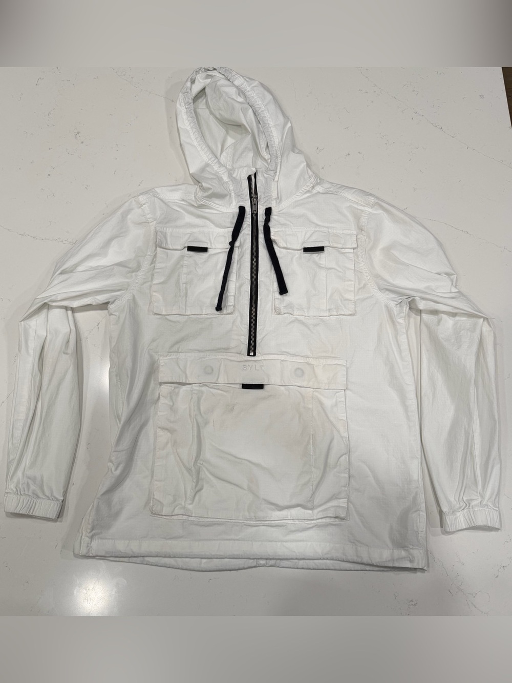 Bylt Basics Men’s White Division Anorak Pullover Large